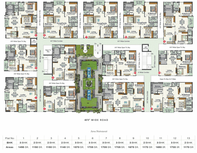 Project Image of 1145.0 - 1705.0 Sq.ft 2 BHK Apartment for buy in Green Meadows