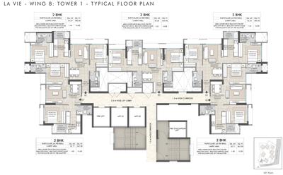 Project Image of 565.32 - 744.0 Sq.ft 2 BHK Apartment for buy in Rustomjee La Vie Wing B