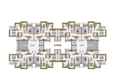 Project Image of 699.01 - 931.83 Sq.ft 2 BHK Apartment for buy in Adani Atrius