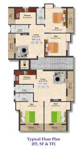 Project Image of 900.0 - 925.0 Sq.ft 2 BHK Apartment for buy in Oscar Elite Homes