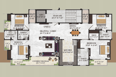 Project Image of 900.0 - 1982.0 Sq.ft 3 BHK Apartment for buy in Krishna Kuteer