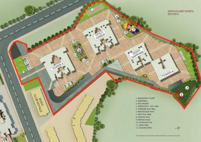 Project Image of 366.62 - 588.36 Sq.ft 1 BHK Apartment for buy in Dosti Planet North Phase 3