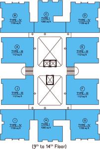 Project Image of 1080.0 - 1159.0 Sq.ft 3 BHK Apartment for buy in Galaxy Cloud Space