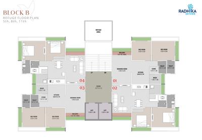 Project Image of 566.29 - 613.33 Sq.ft 2 BHK Apartment for buy in Shubhshree Radhika Skyview