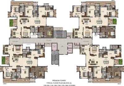 Project Image of 2100 Sq.ft 3 BHK Apartment / Flat for sale in Nallagandla for Rs. 25000000