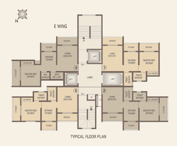 Project Image of 327.01 - 337.34 Sq.ft 1 BHK Apartment for buy in PNK Winstone Building Type E