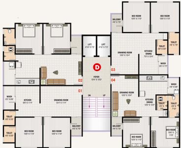 Project Image of 542.82 - 767.0 Sq.ft 2 BHK Apartment for buy in Sarahi Colin Elegance