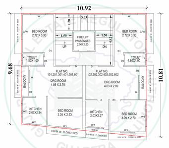 Shivshakti Heights Block A Cluster Plan from 1st to 6th Floor 1