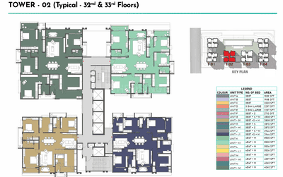 Project Image of 1987.99 - 4059.93 Sq.ft 3 BHK Apartment for buy in Prestige Clairemont