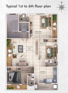 Project Image of 0.0 - 1650.0 Sq.ft 3 BHK Apartment for buy in Ekveera Venkatesh Prestige II