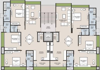 Project Image of 0.0 - 2115.0 Sq.ft 3 BHK Apartment for buy in Samved Saransh 03 N