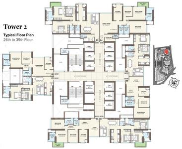 Project Image of 1150.02 - 1678.0 Sq.ft 2.5 BHK Apartment for buy in Monte South 1