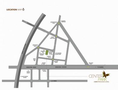 Project Image of 0.0 - 1243.12 Sq.ft 3 BHK Apartment for buy in Center Park