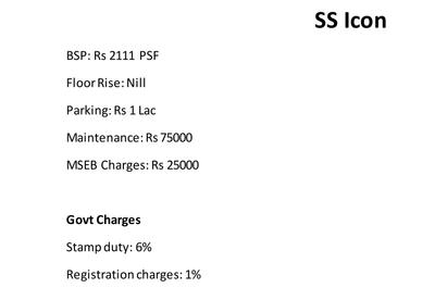 Project Image of 567.0 - 576.0 Sq.ft 2 BHK Apartment for buy in S S Icon Phase I