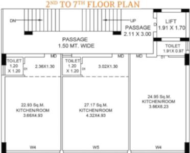Project Image of 246.82 - 292.46 Sq.ft 1 BHK Apartment for buy in Sanskruti Square