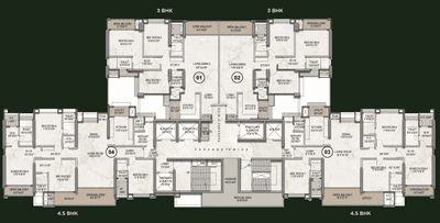 Project Image of 1286.5 - 2646.0 Sq.ft 3 BHK Apartment for buy in Livience Aleenta