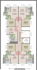 Payal Pushp Pushp Cluster Plan from 2nd to 5th Floor 1