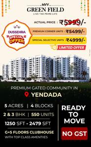 Project Image of 1350.0 - 2220.0 Sq.ft 2 BHK Apartment for buy in MVV Green Field