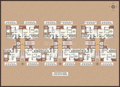 Project Image of 592.0 - 2665.0 Sq.ft 2 BHK Apartment for buy in Nahar F Residences Phase I