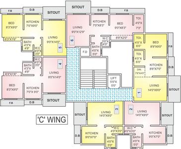 Project Image of 237.0 - 356.0 Sq.ft 1 BHK Apartment for buy in Reliable Utkarsh C D Wing