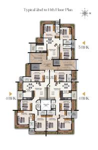 Project Image of 1676.0 - 2362.0 Sq.ft 3 BHK Apartment for buy in Anjaneya Crest