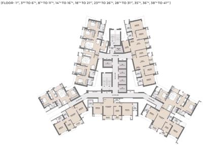 Project Image of 631.63 - 810.31 Sq.ft 2 BHK Apartment for buy in Raymond Tenx District 9 Tower B
