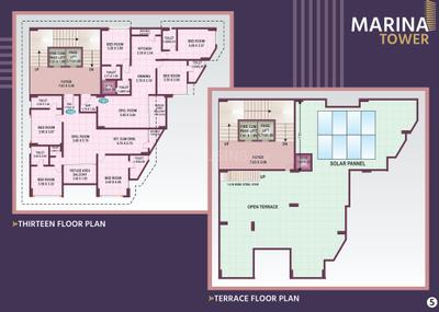 Project Image of 1070.15 - 1093.61 Sq.ft 3 BHK Apartment for buy in Marina Tower