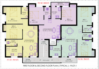 Project Image of 639.0 - 807.0 Sq.ft 2 BHK Apartment for buy in KEH Devas Forte