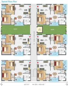 Project Image of 1060.0 - 1075.0 Sq.ft 2 BHK Apartment for buy in Deeya Sathvika