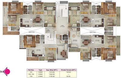 Project Image of 1135.0 - 1520.0 Sq.ft 2 BHK Apartment for buy in Green AMAN VALLEY