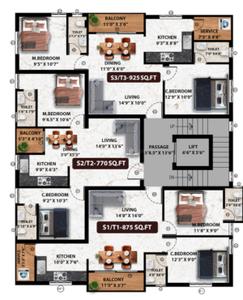 Project Image of 875.0 - 925.0 Sq.ft 2 BHK Apartment for buy in Viva Vilva