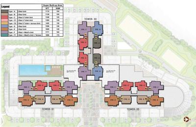 Project Image of 933.0 - 1855.0 Sq.ft 2 BHK Apartment for buy in Prestige Park Square