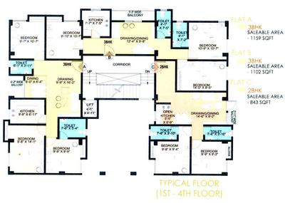 Project Image of 827.0 - 1406.0 Sq.ft 2 BHK Apartment for buy in Devi Darshan