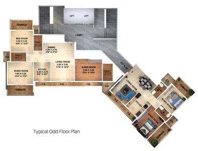 Project Image of 1750 Sq.ft 3 BHK Apartment / Flat for sale in Nerul for Rs. 29000000