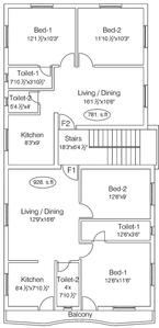 Project Image of 781.0 - 928.0 Sq.ft 2 BHK Apartment for buy in Kenaan Palace
