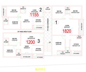 Project Image of 1000.0 - 1820.0 Sq.ft 2 BHK Apartment for buy in Golden Seven Hills