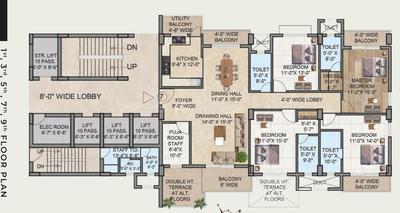 Project Image of 1979.0 - 4045.0 Sq.ft 3 BHK Apartment for buy in Serenity Height