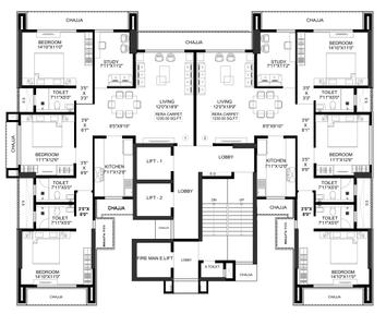 Project Image of 1230.0 - 2585.0 Sq.ft 3 BHK Apartment for buy in A P Mukta