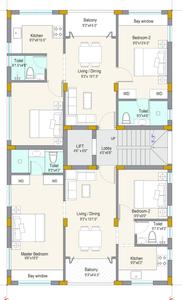 Project Image of 1150.0 - 1155.0 Sq.ft 3 BHK Apartment for buy in Godson Rosan Castle