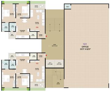 Project Image of 1485.0 - 1575.0 Sq.ft 2 BHK Apartment for buy in Shree Krishna Bansari Platinum