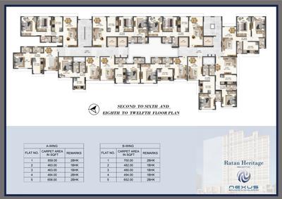 Project Image of 427.0 - 463.0 Sq.ft 1 BHK Apartment for buy in Nexus Ratan Heritage