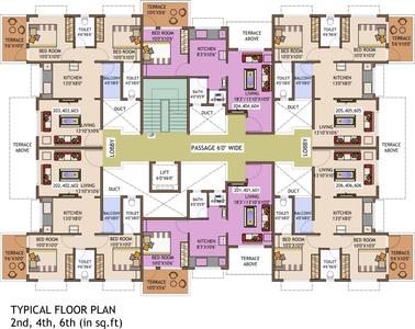 Project Image of 380.0 - 418.0 Sq.ft 1 BHK Apartment for buy in Prasiddhi Shruti Pushp