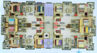 Project Image of 1350.0 - 1465.0 Sq.ft 3 BHK Apartment for buy in Rudra Dulari Complex