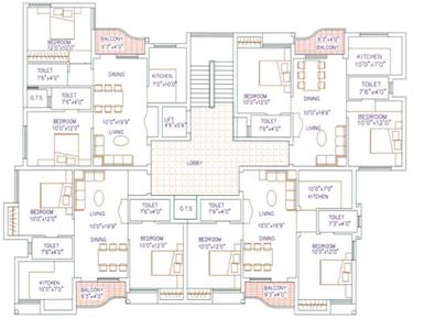 Project Image of 840.0 - 2408.0 Sq.ft 2 BHK Apartment for buy in Agni Lakshmi Kripa