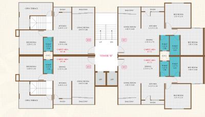 Project Image of 621.08 - 729.58 Sq.ft 2 BHK Apartment for buy in Grey Etihad Towers Phase 2