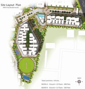 Project Image of 1350.0 - 2460.0 Sq.ft 2 BHK Apartment for buy in SMR Vinay Boulder Woods Block B