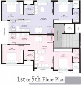 Project Image of 0.0 - 562.2 Sq.ft 2 BHK Apartment for buy in Saanvi Kalash Appartment