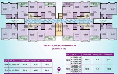 Project Image of 536.0 - 743.0 Sq.ft 1 BHK Apartment for buy in Saikrupa Vishwa Kalyan Nagari