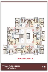Sarode Park Block B Cluster Plan from 1st to 7th Floor 1