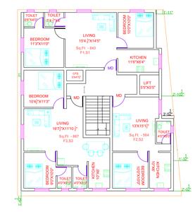 Sri Ideal Homes Phase 2 Ideal Homes Phase 2 Cluster Plan from 1st to 2nd Floor 1